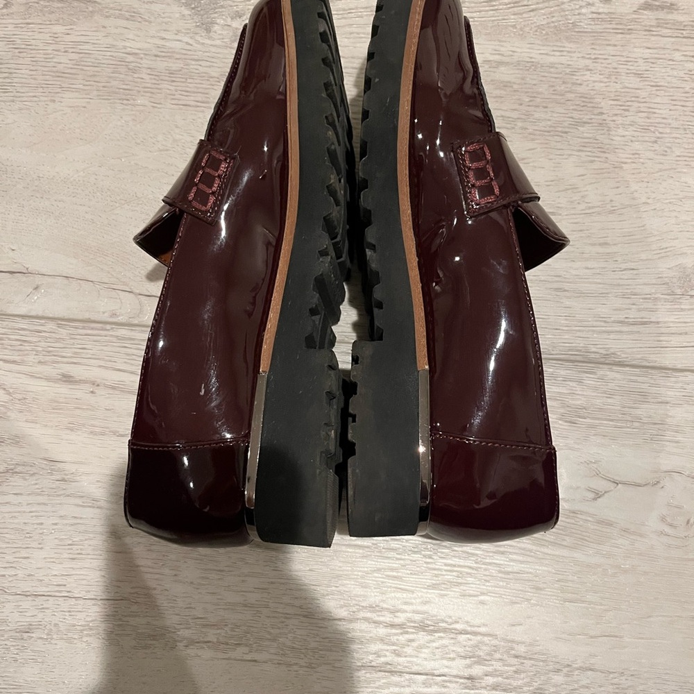 Franco Sarto Burgundy Patent Loafers